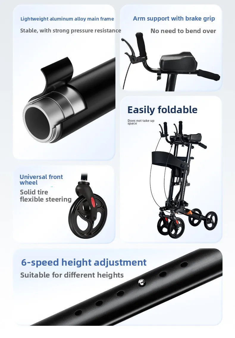 The Walking Buddy WalkPro X1 ā Advanced Rollator Walker with Arm SupportCarts With Arm Support Walker