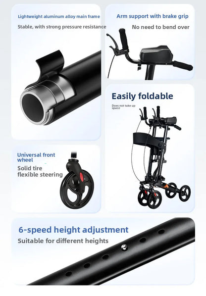 The Walking Buddy WalkPro X1 – Advanced Rollator Walker with Arm SupportCarts With Arm Support Walker