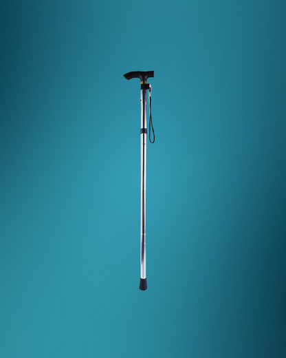 Telescopic Walking Stick Outdoor Hiking Trekking Poles Aluminum Alloy Metal Folding Cane Crutches Pole For Elderly People