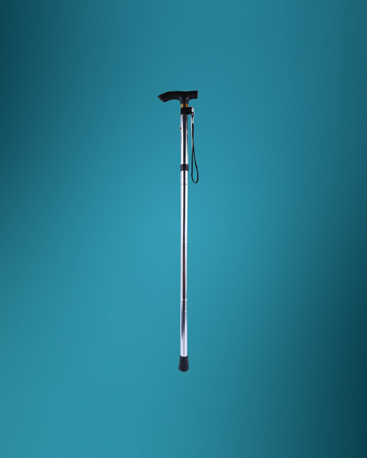 Telescopic Walking Stick Outdoor Hiking Trekking Poles Aluminum Alloy Metal Folding Cane Crutches Pole For Elderly People